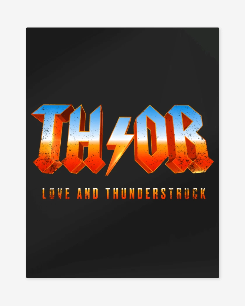 Print metalico Negro de Love and Thunderstruck