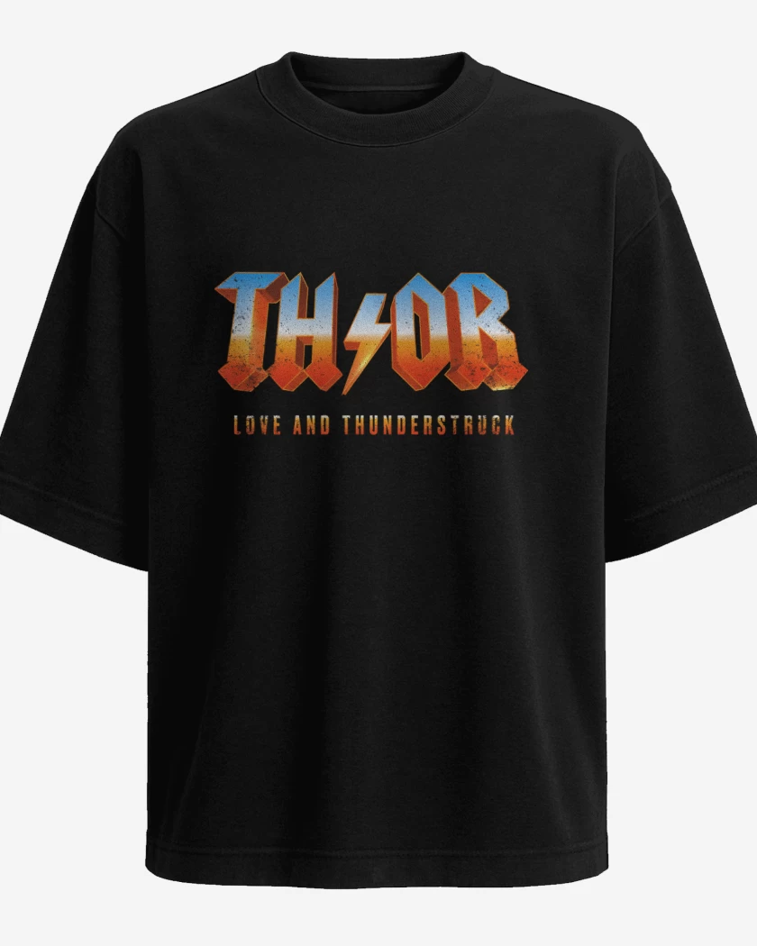 Polera Oversize Love and Thunderstruck