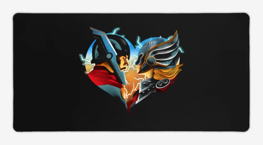 Mouse pad Gamer Negro de Love and Thunder