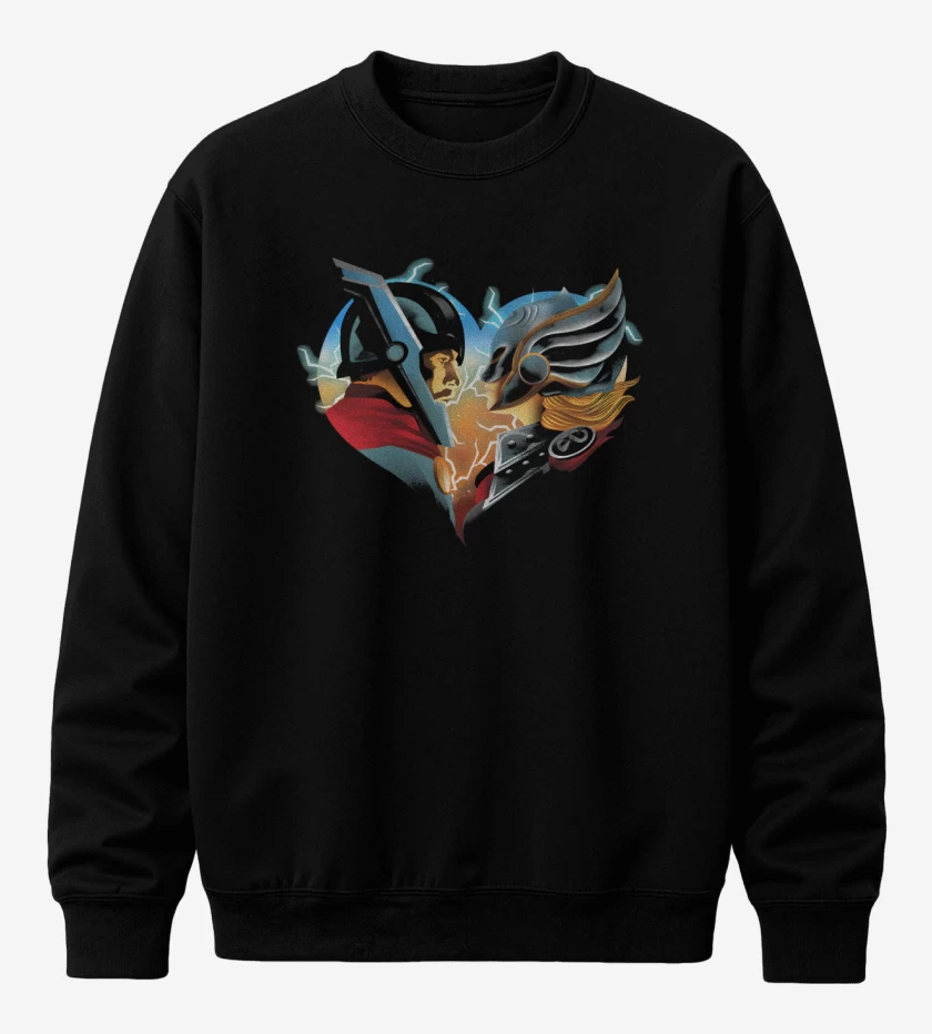 Poleron polo Negro de Love and Thunder