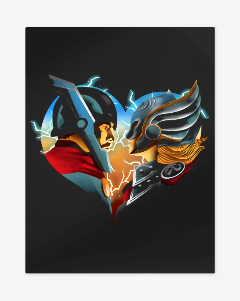 Print metalico Negro de Love and Thunder