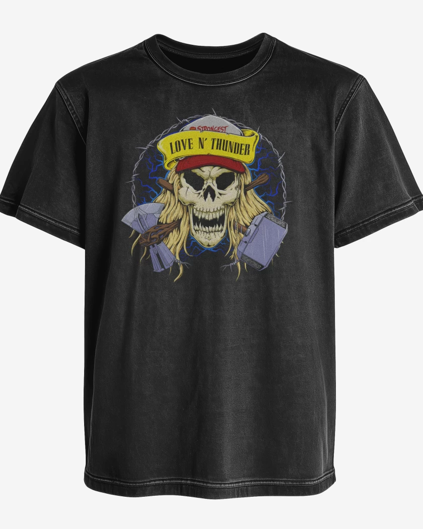 Polera desgastada Love n Thunder