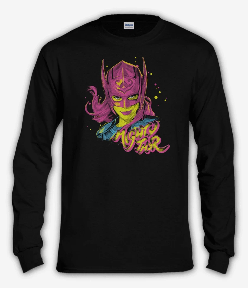 Polera manga larga Negro de Mighty Thor