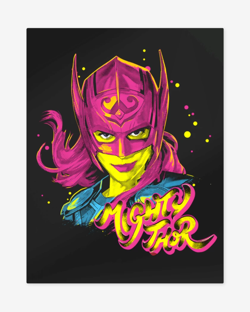 Print metalico Negro de Mighty Thor