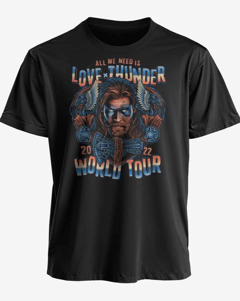 Polera premium Negro de Emblema del Trueno