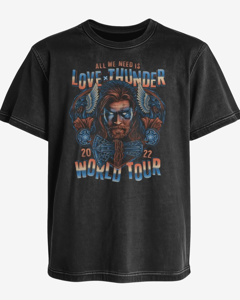 Polera desgastada Emblema del Trueno