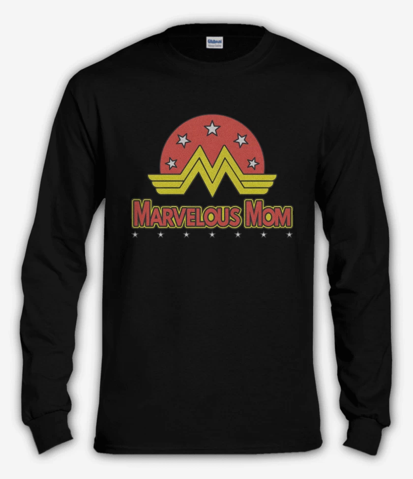 Polera manga larga Negro de Mamá Maravilla