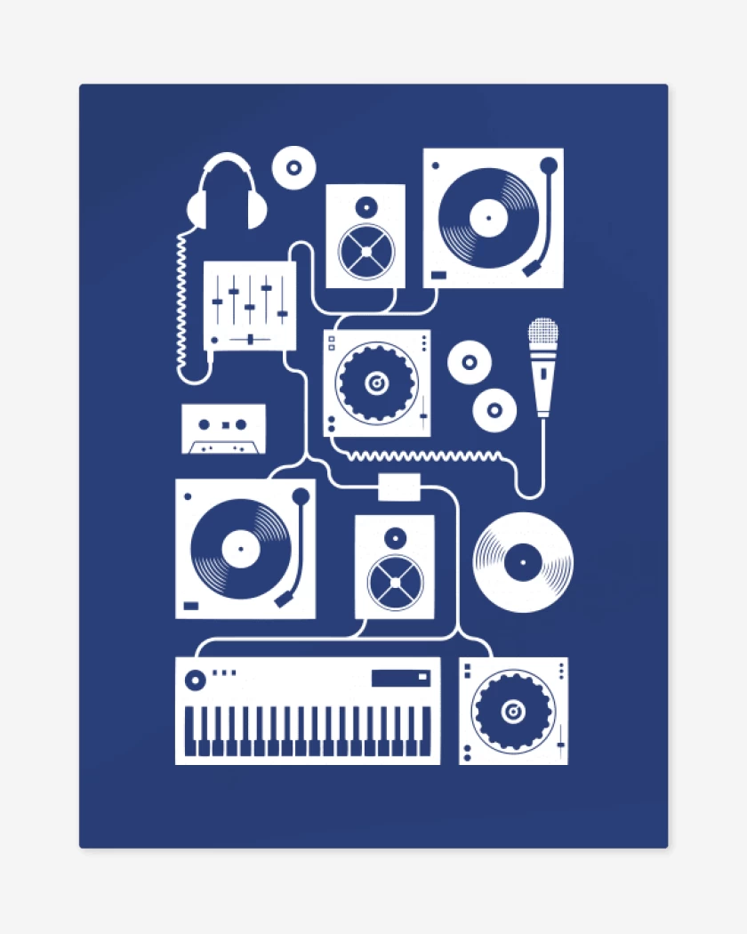Print metalico Azul Rey de Dj