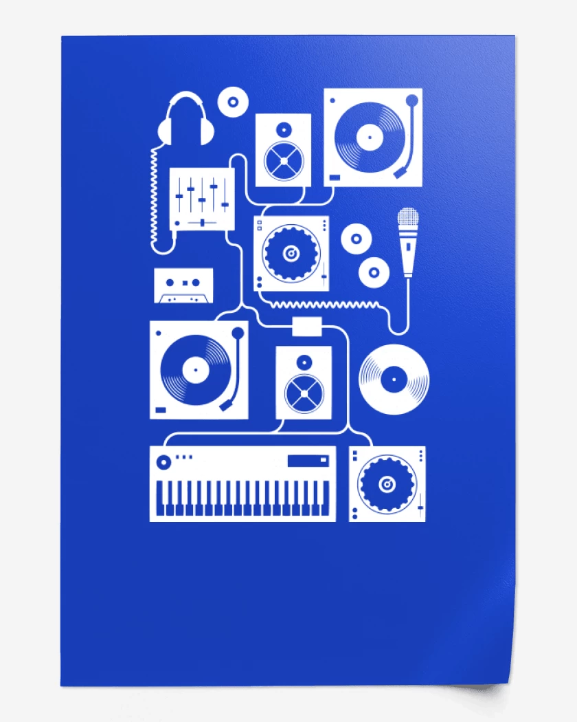 Print Azul Rey de Dj