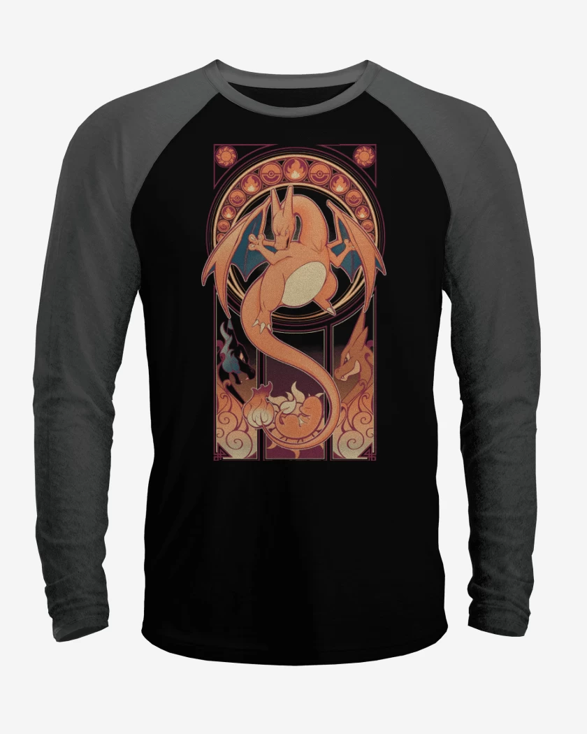 Polera Raglan Dios Charizard