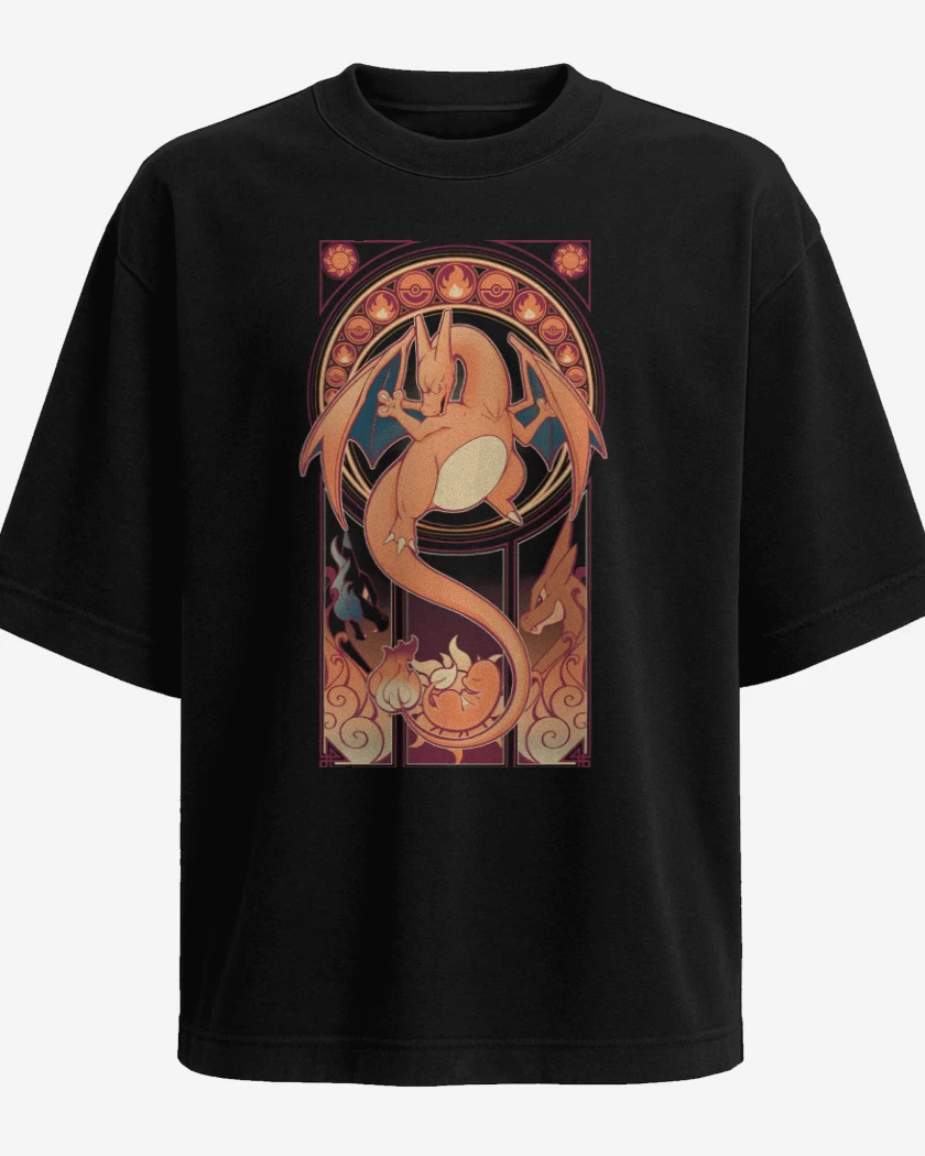Polera Oversize Dios Charizard