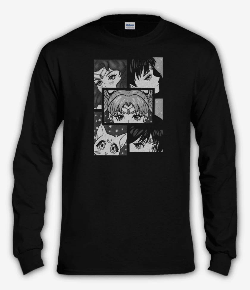 Polera manga larga Negro de Signo Lunar
