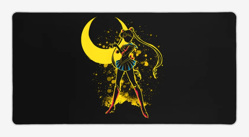 Mouse pad Gamer Negro de Guardiana Lunar