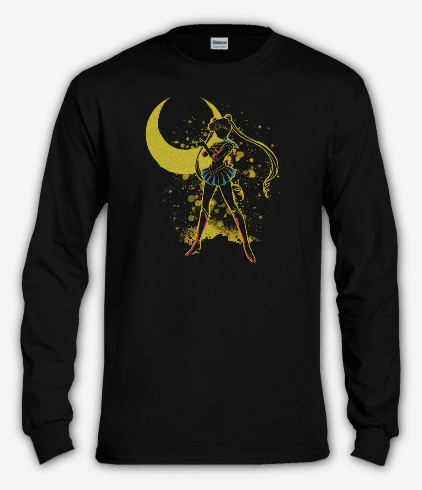Polera manga larga Negro de Guardiana Lunar