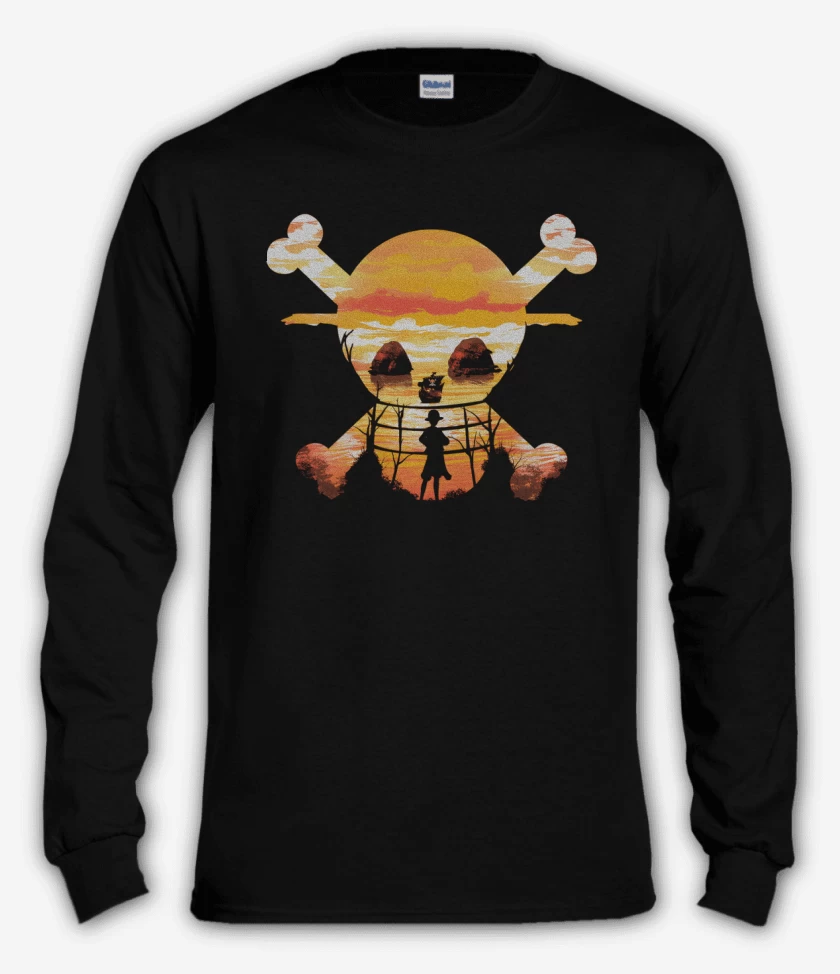 Polera manga larga Atardecer Pirata