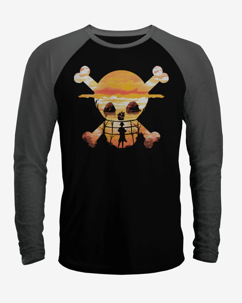 Polera Raglan Atardecer Pirata