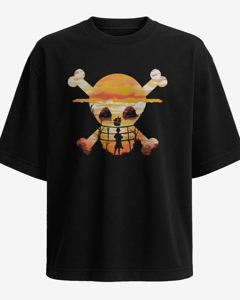 Polera Oversize Atardecer Pirata