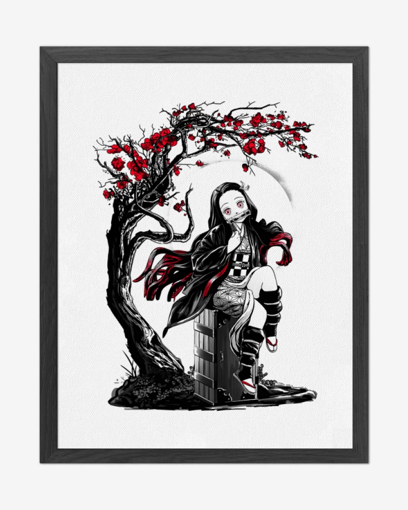 Cuadro decorativo Blanco de Nezuko Kawai
