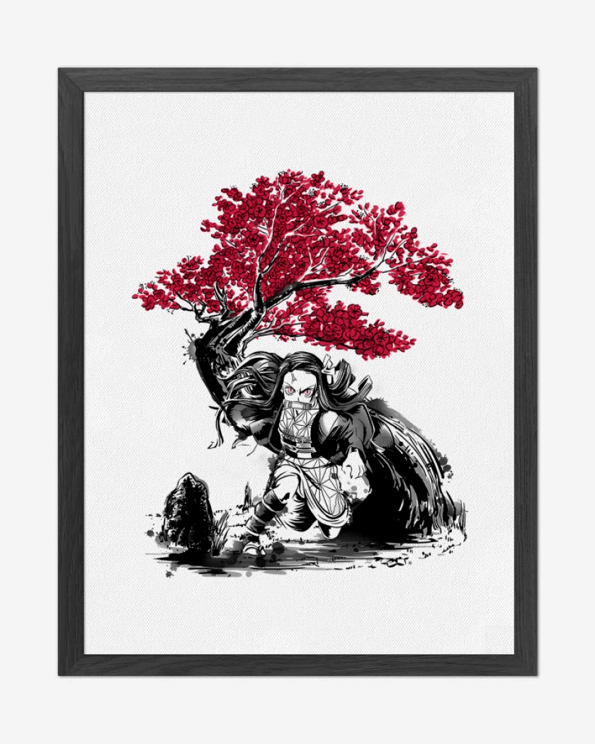 Cuadro decorativo Blanco de Nezuko Demonio