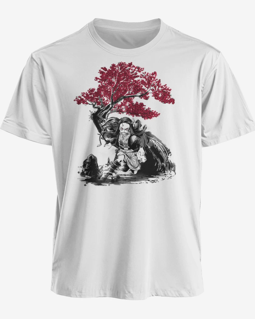 Polera premium Blanco de Nezuko Demonio