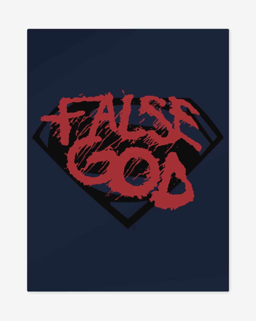 Print metalico Azul Marino de False God