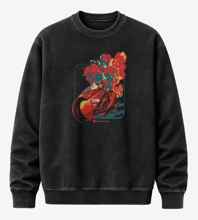 Poleron Polo Acid Wash Negro de Neo Akira