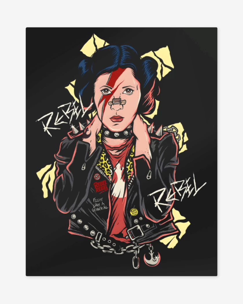 Print metalico Negro de Rebel Rebel