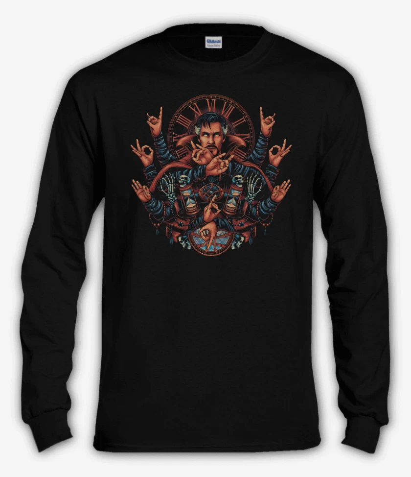 Polera manga larga Negro de Magic Strange