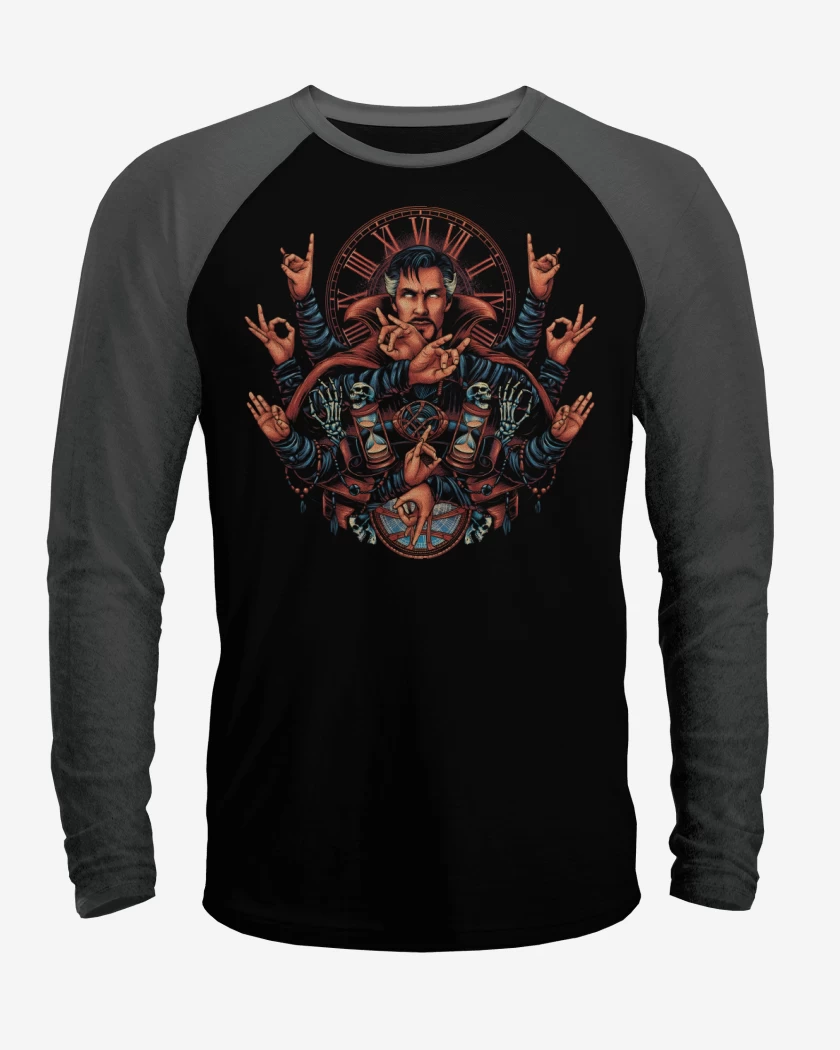 Polera Raglan Negro / Negro Heather de Magic Strange