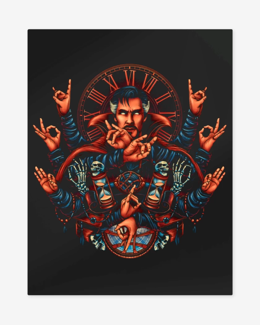 Print metalico Negro de Magic Strange
