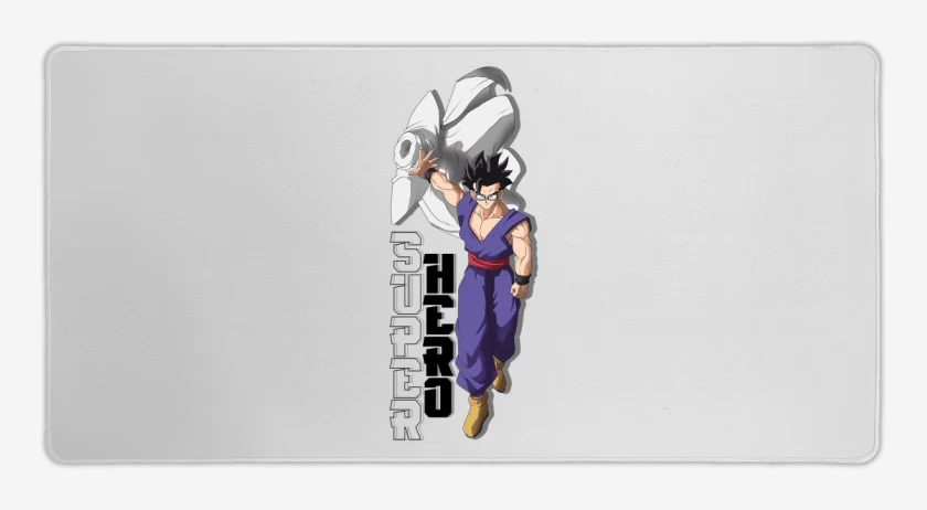 Mouse pad Gamer Blanco de Gohan Super Hero