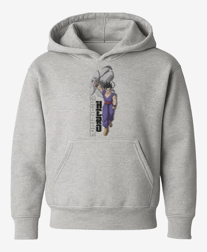 Poleron de niño Gris Melange de Gohan Super Hero