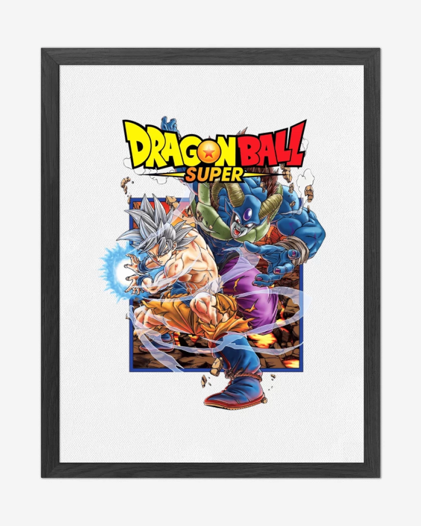 Cuadro decorativo Blanco de Goku vs Moro