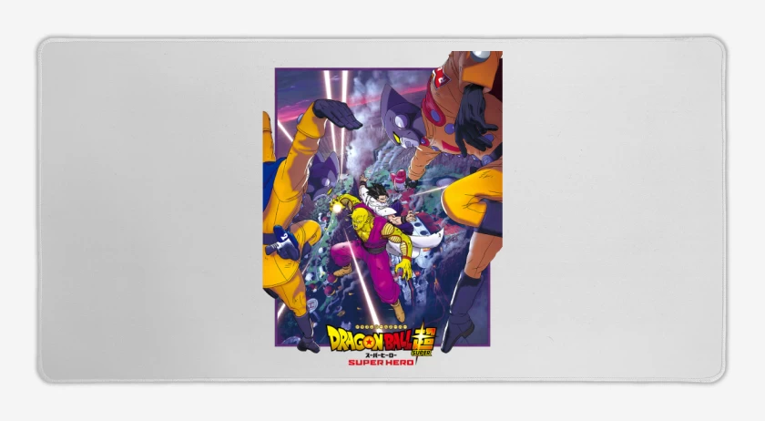 Mouse pad Gamer Blanco de Dragon ball Super hero Poster