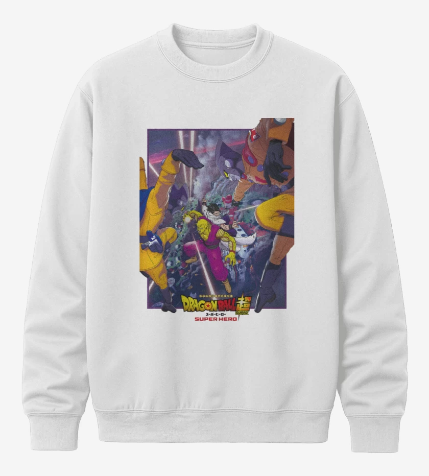 Poleron polo Blanco de Dragon ball Super hero Poster