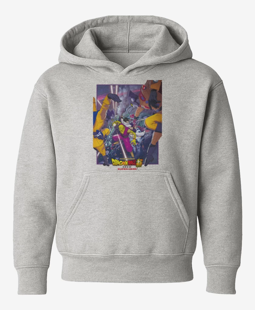 Poleron de niño Gris Melange de Dragon ball Super hero Poster