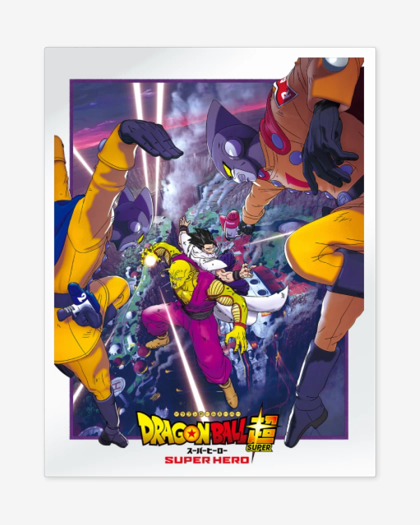 Print metalico Blanco de Dragon ball Super hero Poster