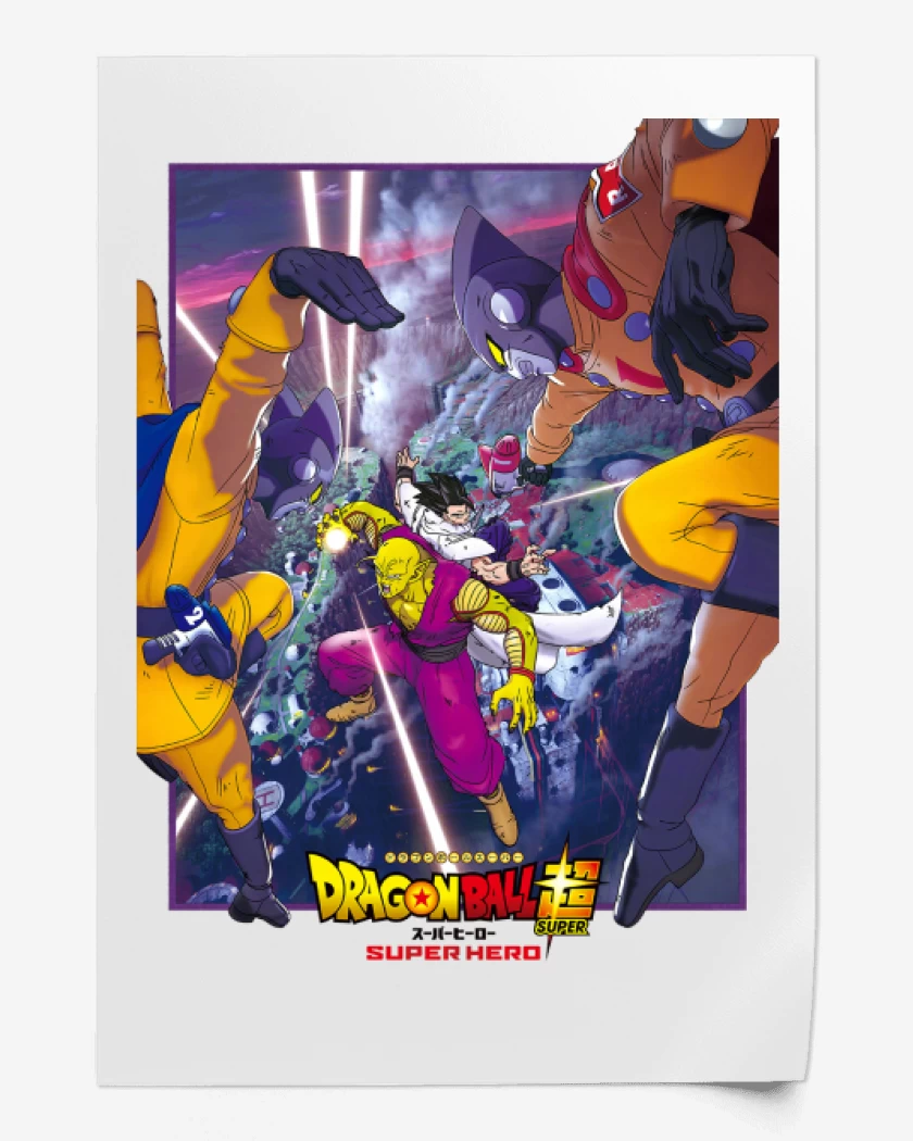 Print Blanco de Dragon ball Super hero Poster