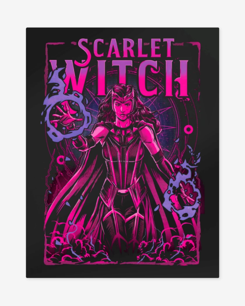 Print metalico Negro de Scarlet Witch