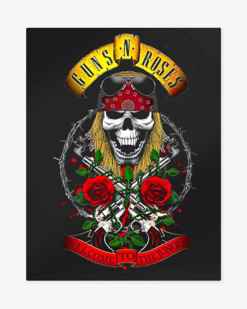 Print metalico GnR welcome to the jungle Axl