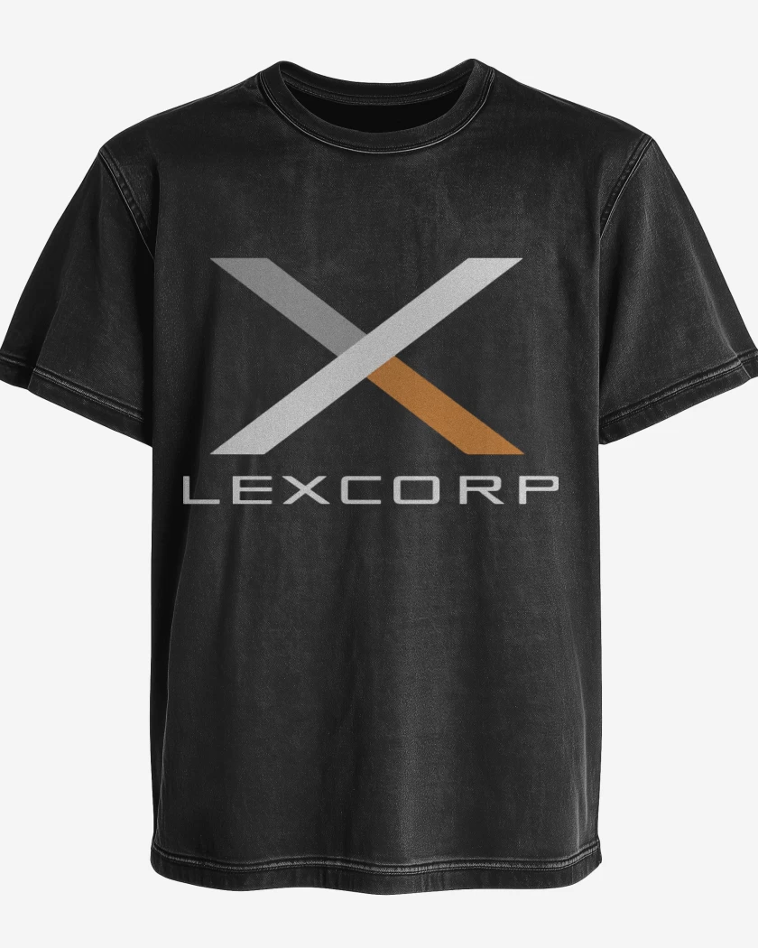 Polera desgastada Negro de LexCorp