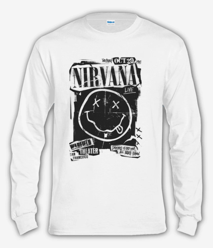 Polera manga larga Nirvana Live