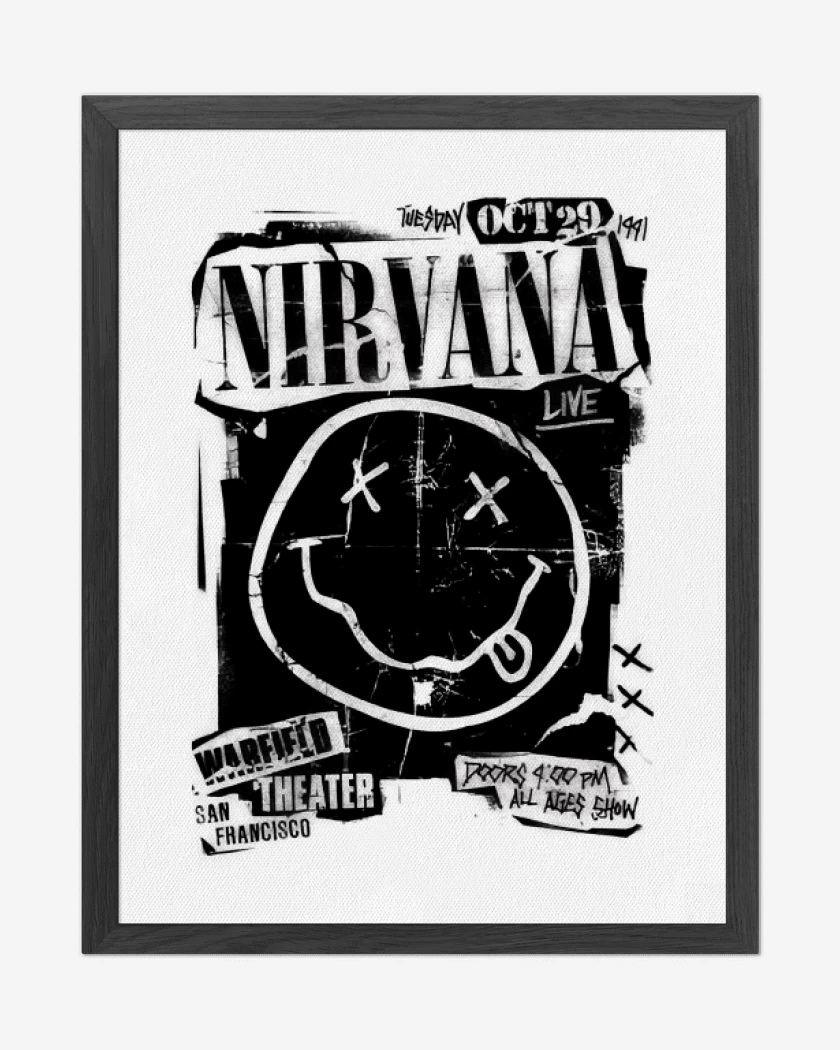 Cuadro decorativo Blanco de Nirvana Live