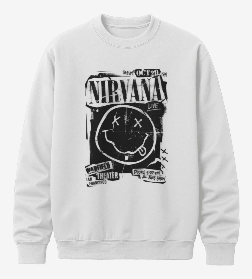 Poleron polo Blanco de Nirvana Live