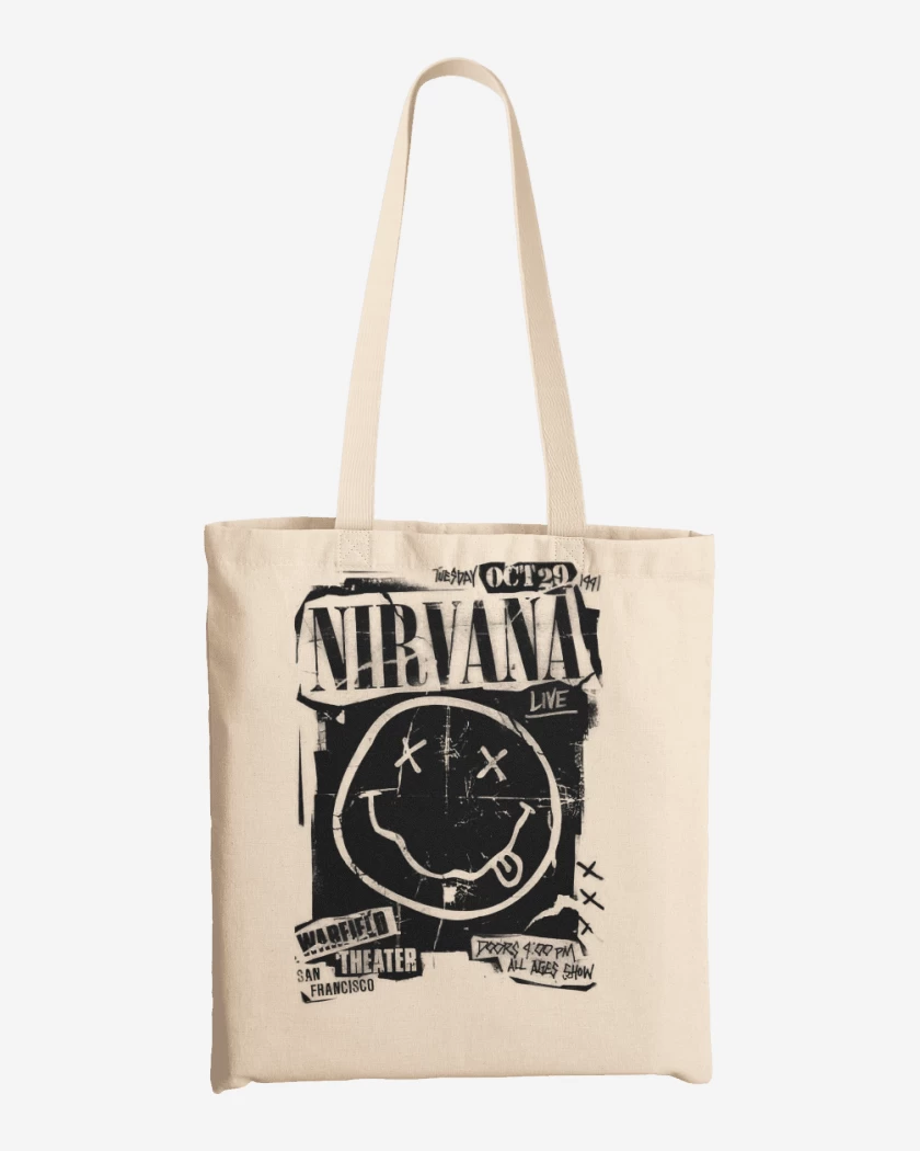 Totebag Blanco de Nirvana Live