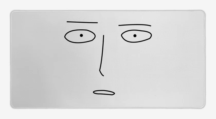 Mouse pad Gamer Saitama Face