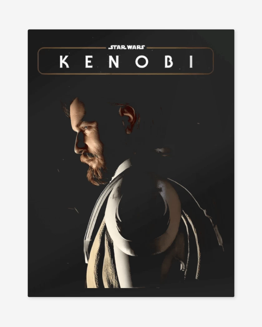 Print metalico Negro de Kenobi
