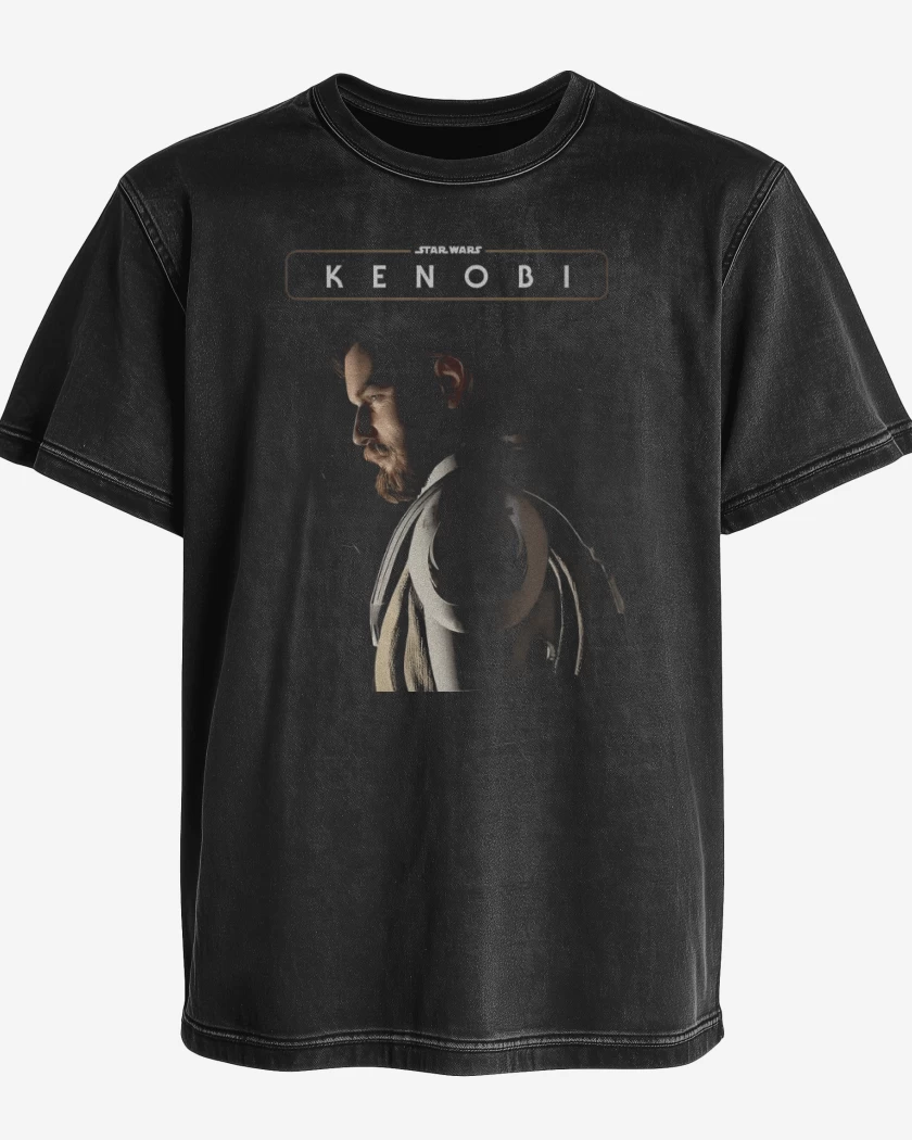 Polera desgastada Negro de Kenobi