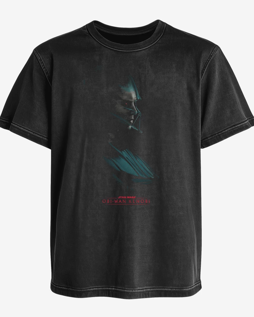 Polera desgastada Negro de Vader 3