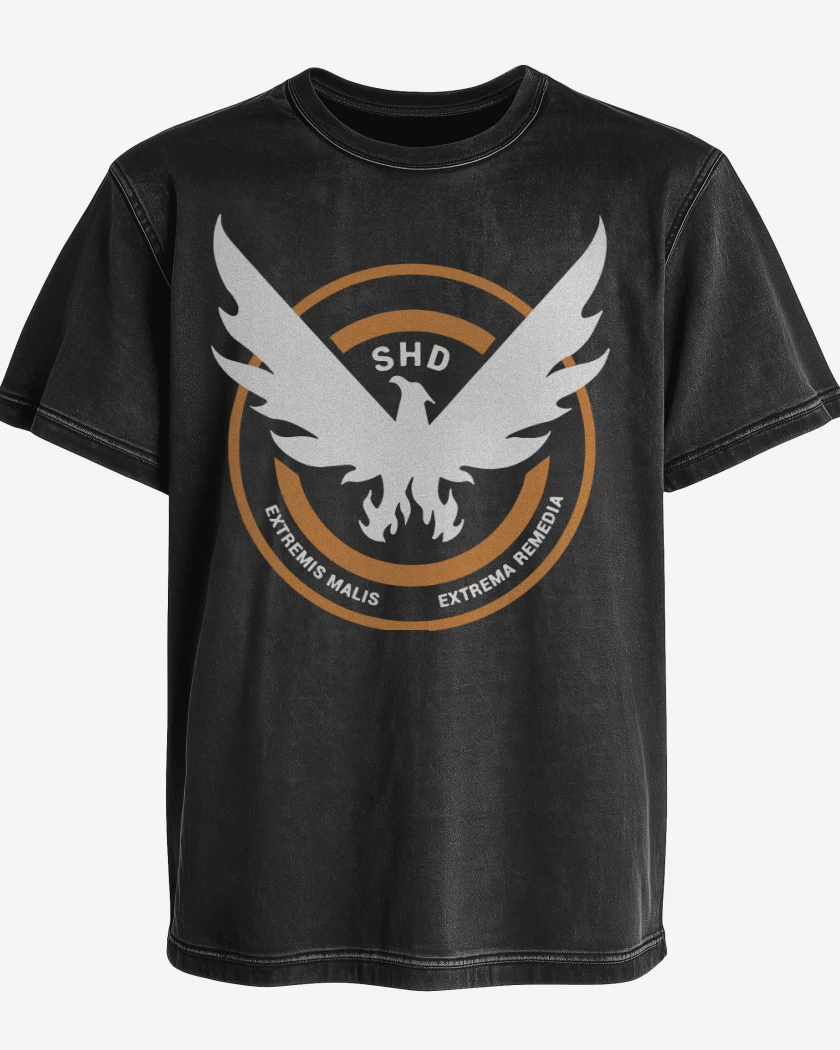 Polera desgastada Negro de HD
